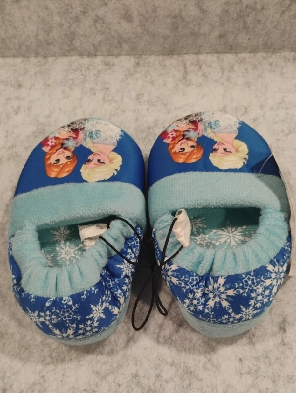 Kids' Blue Frozen Character Slip-On Slippers with Anna & Elsa